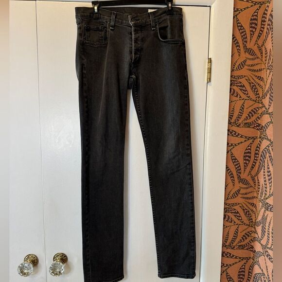 RAG & BONE RB JAY 23X Soft Rock Black Jeans Men’s Size 31 - Picture 1 of 7